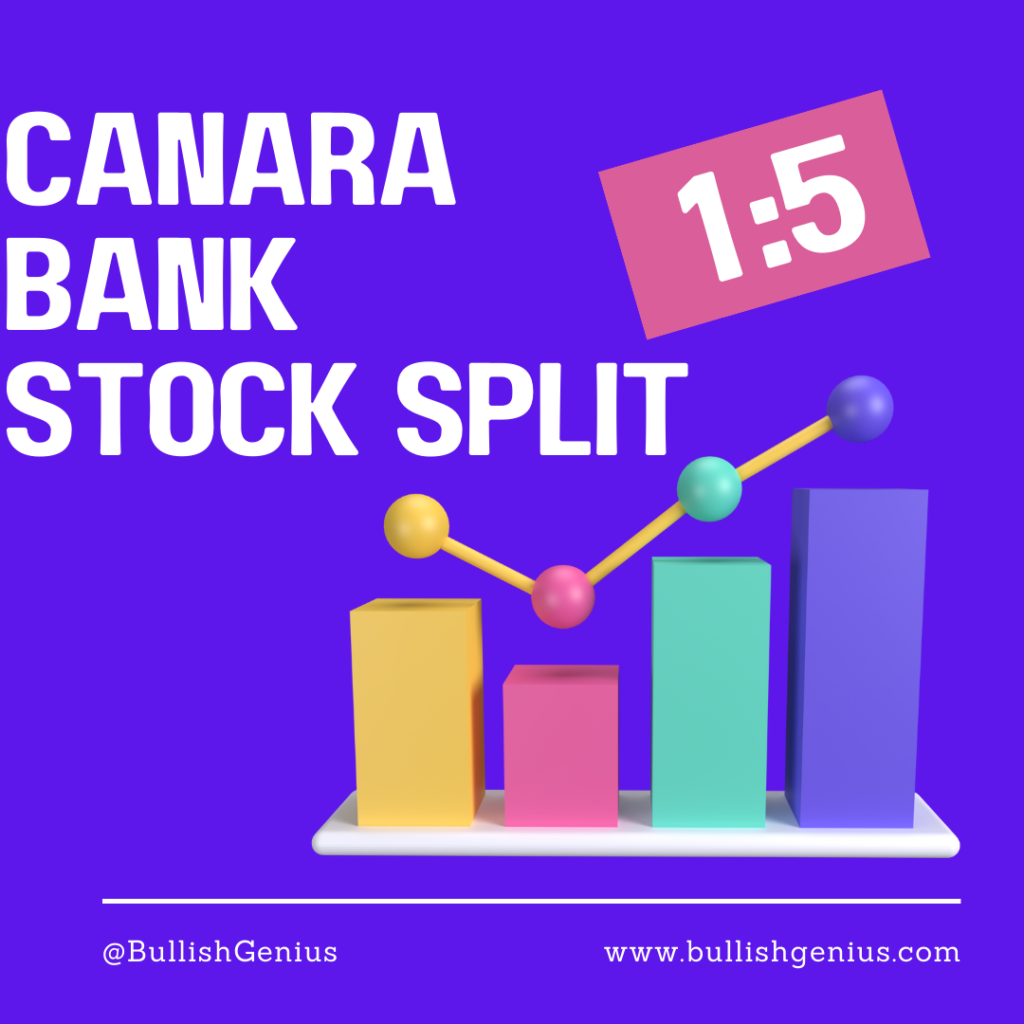 Canara Bank Stocksplit news